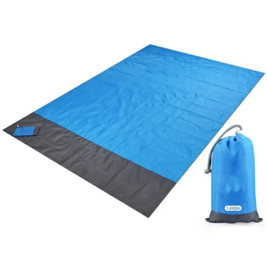 "Waterproof Pocket Beach Blanket: Portable 2x2.1m Camping Mat